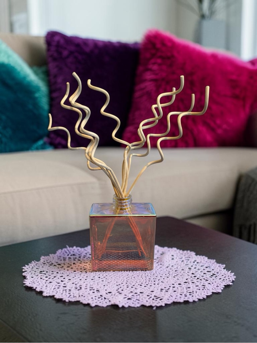 Home Diffuser Decor Iridescent Wave Vase Oil Diffuser Scent Orchid & Vine